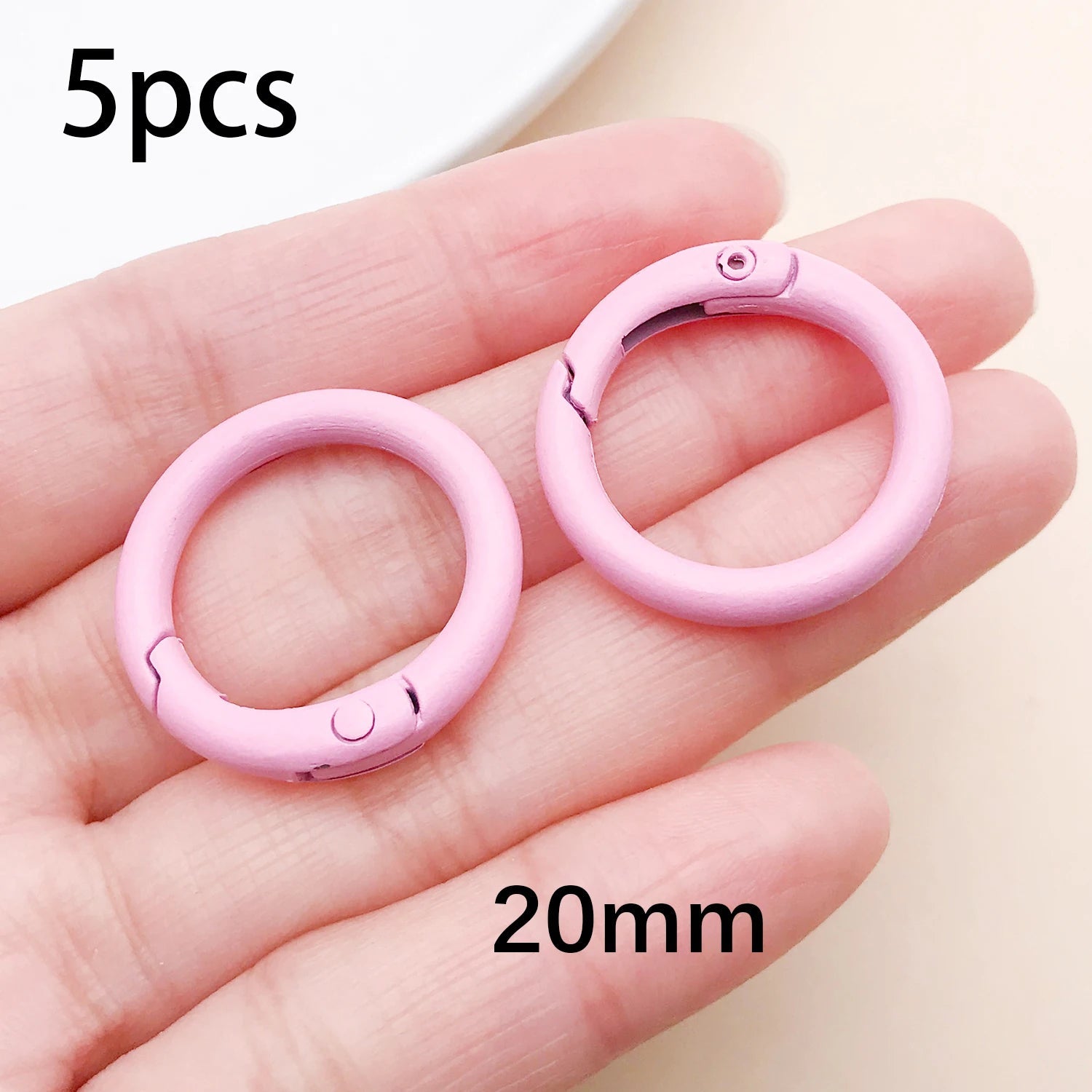 20mm Candy-Colored Spring Clasps, Spring Rings for Keychain Accessories, DIY Findings, Baked Enamel Split Rings, Round Ring Aurexia off
