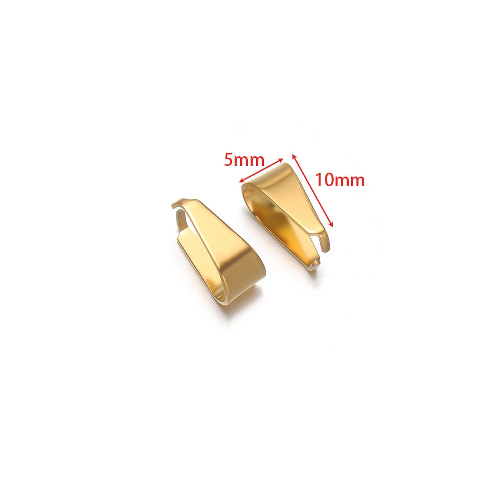 50pcs Stainless Steel Black/Gold Color Pinch Clip Clasps Pendant Buckle Connectors DIY Jewelry Making Necklace Earrings Material Aurexia off