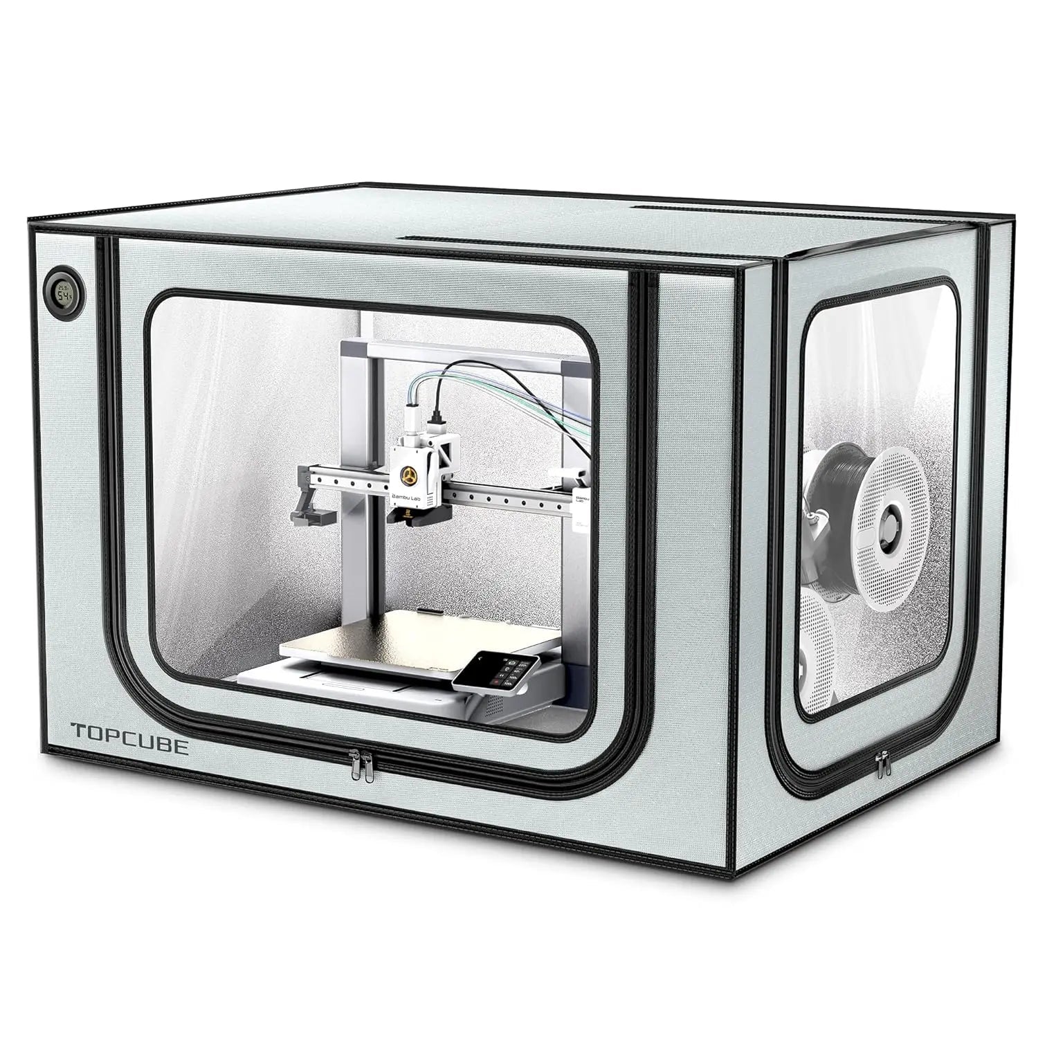Stainless Steel 3D Printer Enclosure for Bambu Lab A1 Combo, Fireproof Dustproof Noise Reduction with LED Light, 838x588x588MM Aurexia off