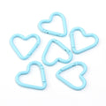 5pcs Colorful Heart-shaped Aluminum Alloy Carabiner Rings Keychain Clip Spring Hook Hanging Buckle Jewelry Making Accessories Aurexia off