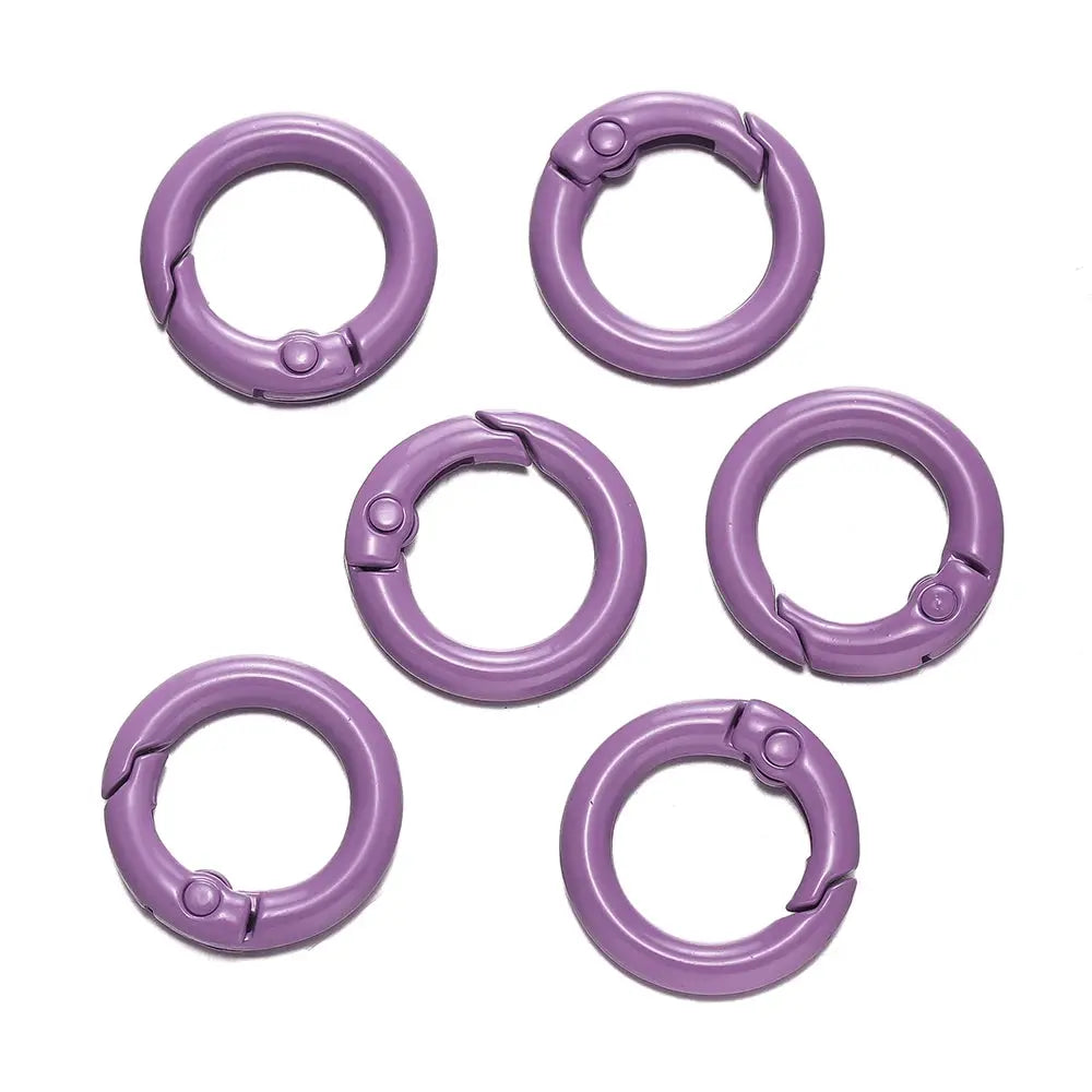 2/5pcs/Lots Metal Round Spring Clasp Colored Carabiner Keychain Clips Hook for DIY Jewelry Buckles Keychains Supplies Aurexia off