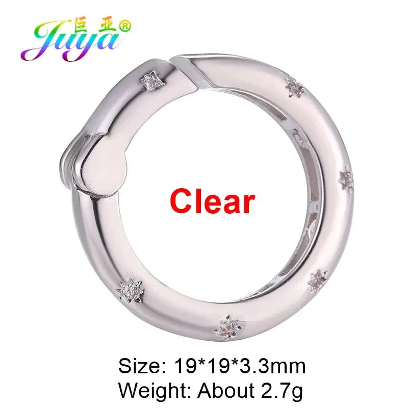 Juya DIY Decoration Carabiner Fastener Spring Lobster Screw Locket Clasps Accessories For Keychain Necklace Making Aurexia off