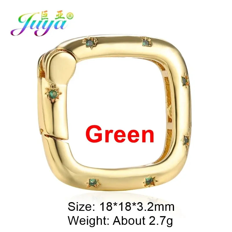 Juya DIY Decoration Carabiner Fastener Spring Lobster Screw Locket Clasps Accessories For Keychain Necklace Making Aurexia off