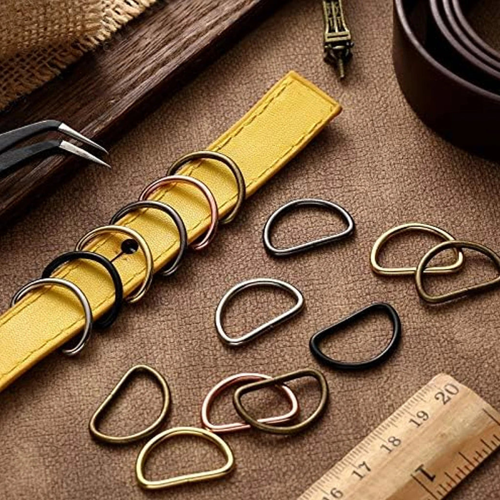 30/60/100Pcs D-ring buckle stainless steel semi-circular D-ring adjustable hardware bag belt process DIY accessories Aurexia off