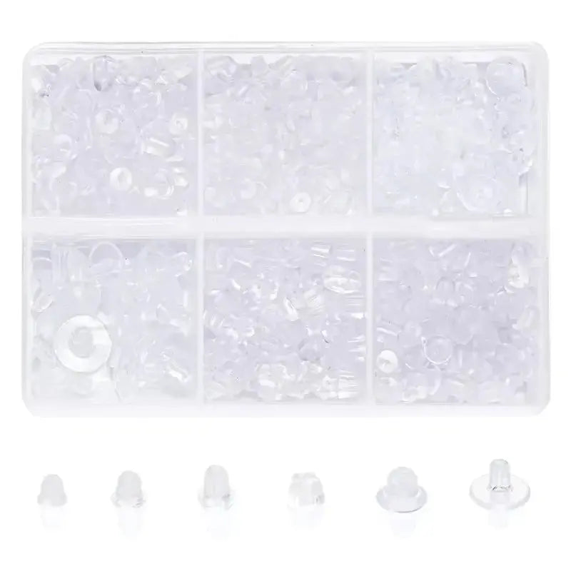 Silicone Ear Plugs Transparent Metal Rubber Anti Allergic Earring Back Kit Bullet Clutch Stopper for Fish Hook Earrings Aurexia off