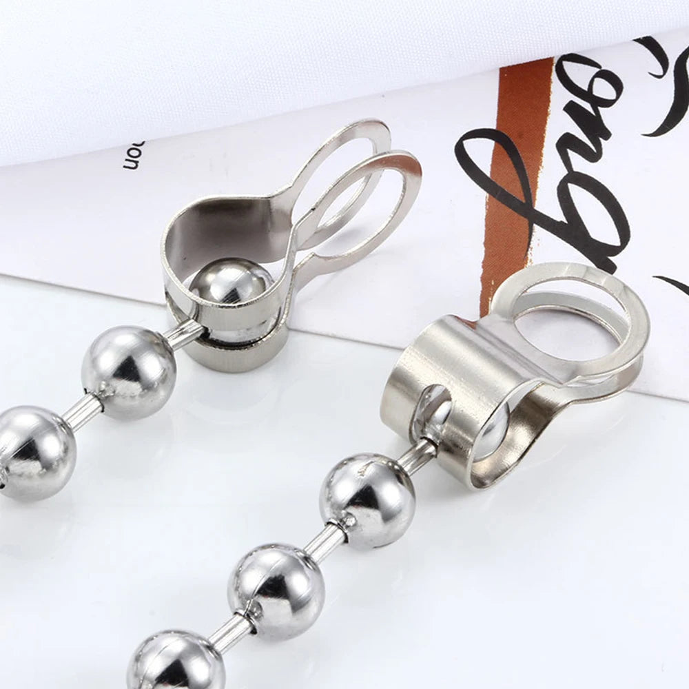 50 Pcs Stainless Steel Bead Chain Buckle Pendant Clasp Tail End Connection Buckle DIY Necklace Clasp Jewelry Accessories Aurexia off