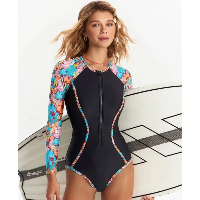 Mesh Sleeve Sexy Swimsuit Women Summer Bathing Suit Bikini Set Long Sleeve Swimwear Beach Swimming Suit For Female Купальник Aurexia off