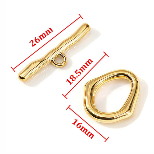 2 Sets Stainless Steel OT Clasp Heart Toggle Clasps Buckle Connector for Necklaces Bracelets Hook DIY Jewelry Making Accessories Aurexia off