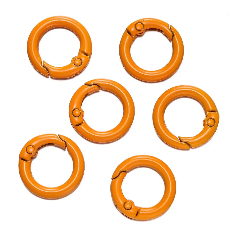 2/5pcs/Lots Metal Round Spring Clasp Colored Carabiner Keychain Clips Hook for DIY Jewelry Buckles Keychains Supplies Aurexia off