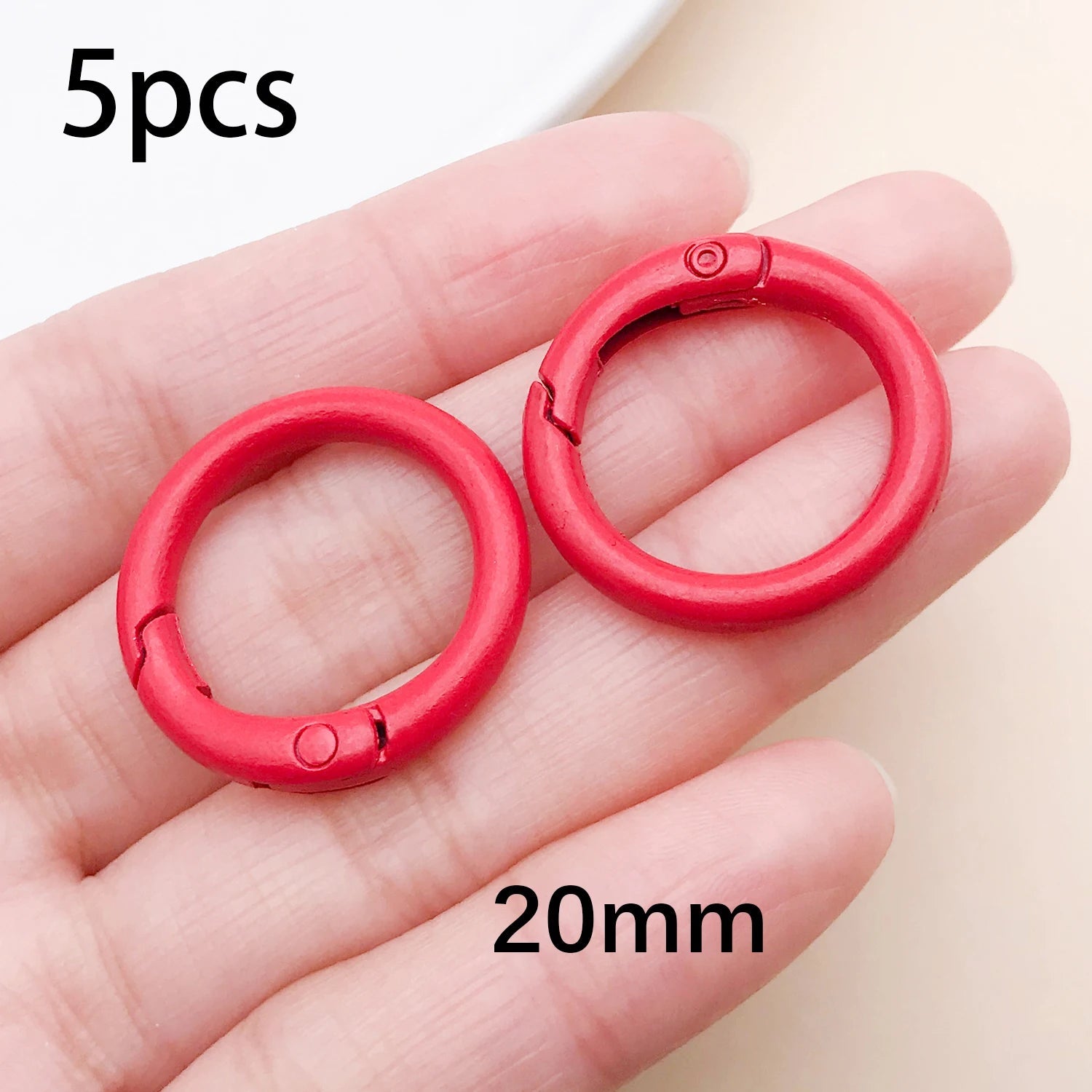20mm Candy-Colored Spring Clasps, Spring Rings for Keychain Accessories, DIY Findings, Baked Enamel Split Rings, Round Ring Aurexia off