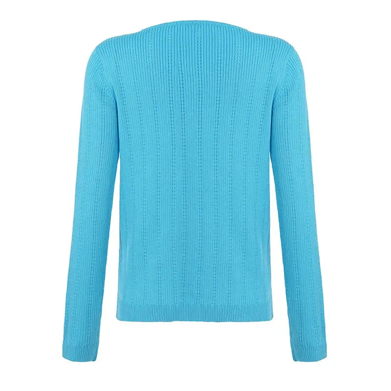 [RUOKE] Casual Streetwear Long Sleeve Top Spring Summer Knit Button Up Thin Coat Korean Style Outerwear Daily Cardigan Commuter Aurexia off