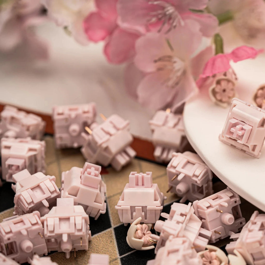 HUANO Sakura Switch 35GF 5pin Linear Mechanical Keyboard Game Office Custom DIY Switches PC 23.5mm Japan Imports Spring Hot Swap Aurexia off