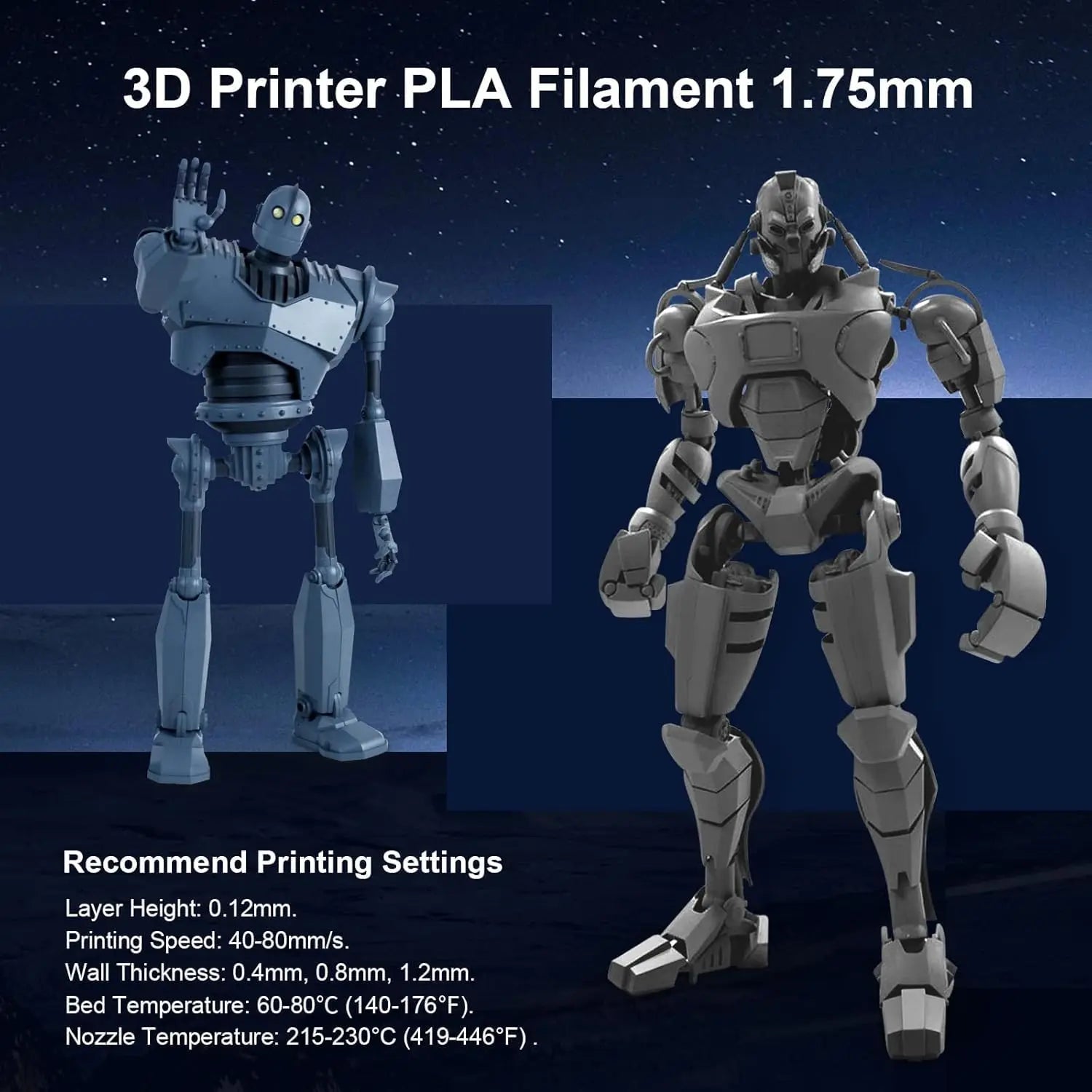 250g PLA Filament Bundle, 1.75mm for 3D Printers, Multicolor Set of 8 Rolls with Vacuum Packing Aurexia off