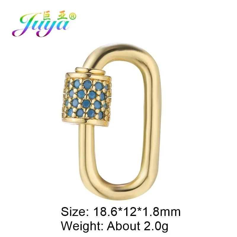 Juya DIY Decoration Carabiner Fastener Spring Lobster Screw Locket Clasps Accessories For Keychain Necklace Making Aurexia off
