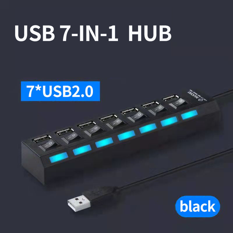 QuadPort USB Hub with Switches Aurexia off