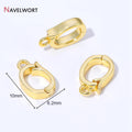 14K/18K Gold Plated Brass Metal Hinged Necklace Enhancer For Necklace Making Accessories Pendant Bail Clasps Jewelry Materials Aurexia off