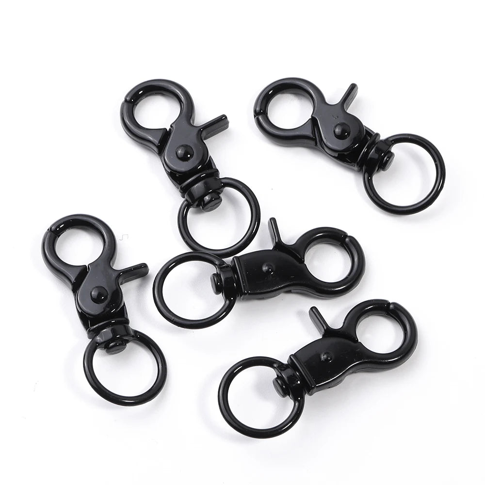 5Pcs/Lot Colorful Swivel Lobster Clasp Hooks Keychain Split Key Ring Connector for Bag Key Chain DIY Jewelry Making Supplies Aurexia off