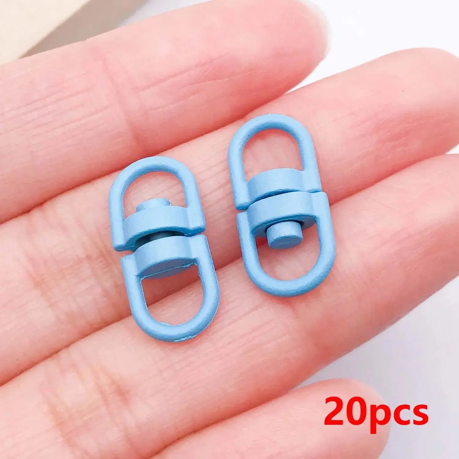 20pcs Metal Rotate Buckle Key Rings Swivel Dog Buckle Holder Connectors for DIY Keychain Jewelry Making Accessories Aurexia off