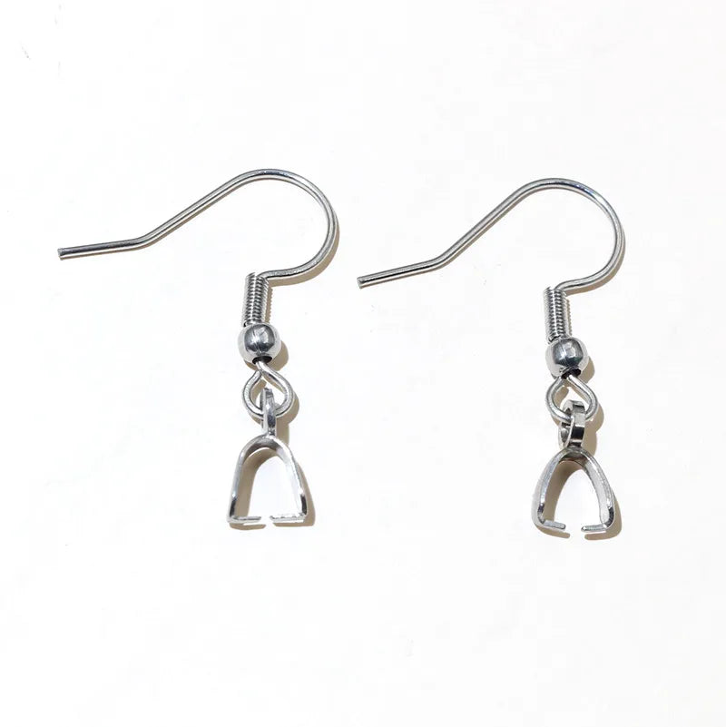 10pcs Earring Hooks Clips with Pinch Clasp for Earrings Stainless Steel Craft DIY Jewelry Making Accessories Findings Aurexia off