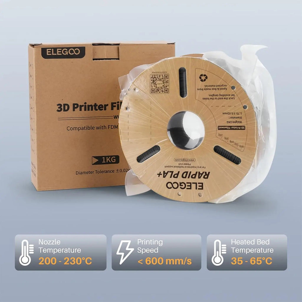 Fast Printing PLA+ 3D Printer Filament Bundle, 1.75mm, 4KG with Dimensional Accuracy +/-0.02mm, Black/White/Blue/Red Aurexia off
