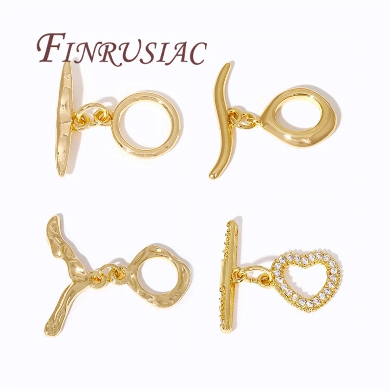 18K Gold Plated OT Toggle Clasp For Jewelry,Bracelets Clasps Connectors,DIY Accessories,Necklace Clasp Findings Aurexia off