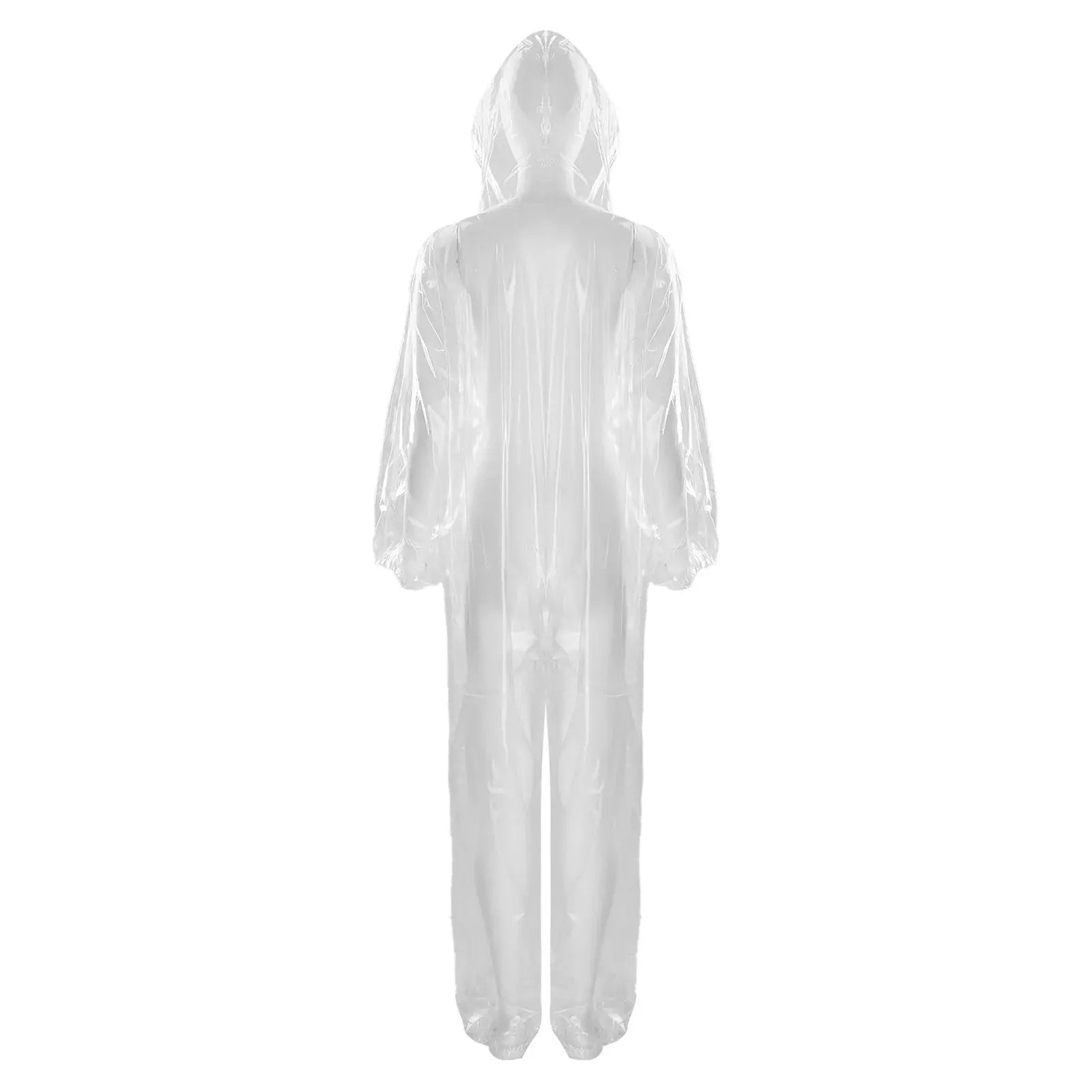 Adults Transparent Full-body Hooded Raincoat Portable Convenient One-piece Waterproof Raincoat Jumpsuit for Outdoor Workwear Aurexia off