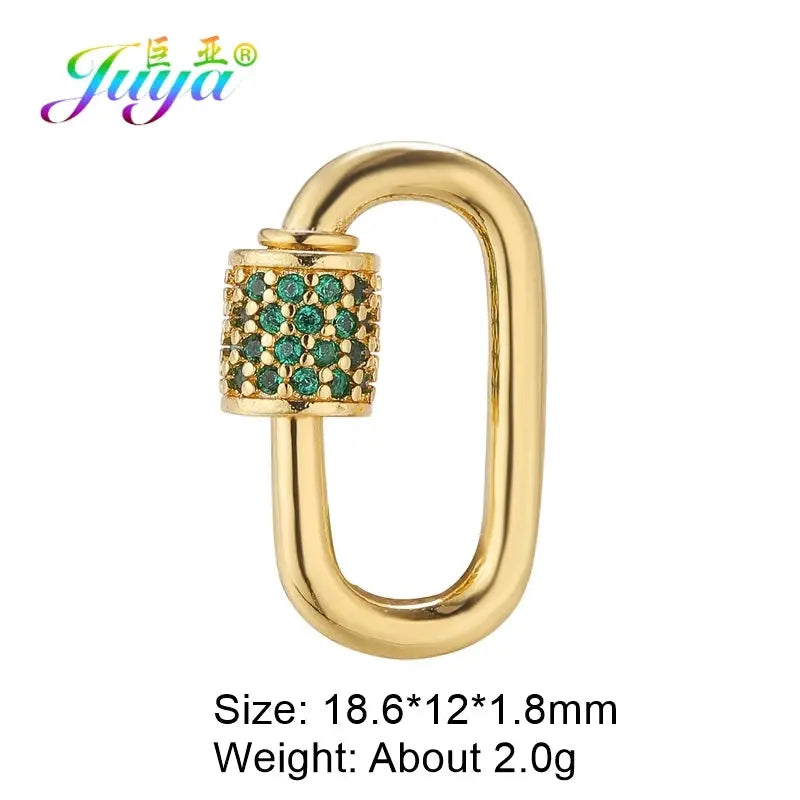Juya DIY Decoration Carabiner Fastener Spring Lobster Screw Locket Clasps Accessories For Keychain Necklace Making Aurexia off