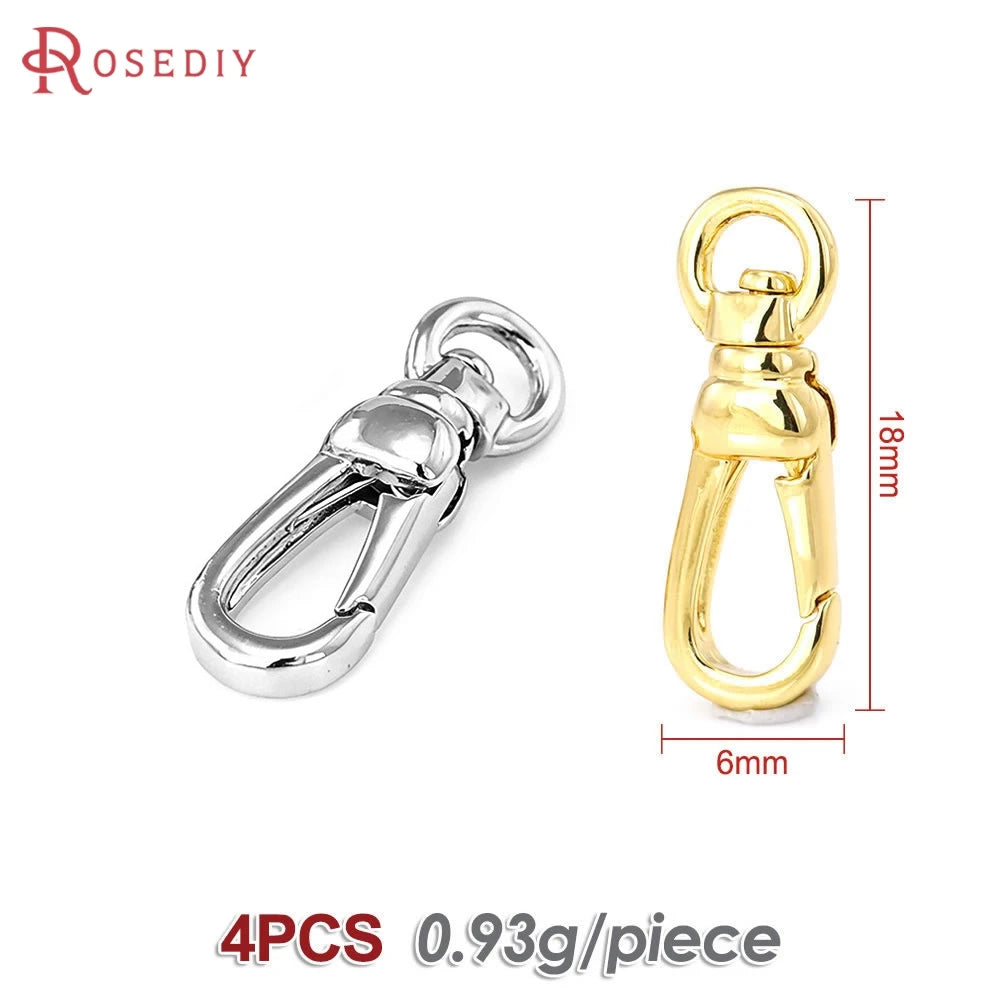 18K Gold Color Brass Rotatable Lobster Clasps Connect Clasps Jewelry Necklaces Bracelets Making Diy Findings Accessories Aurexia off
