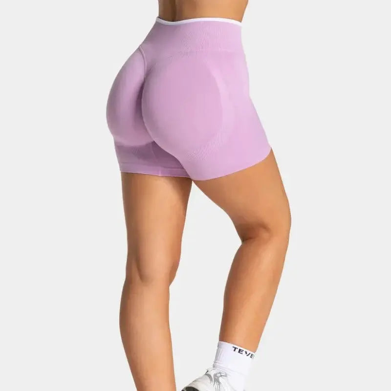 Women's Color Block Yoga Shorts - Butt-lifting, Breathable, High-elasticity, Gym Workout & Running Shorts Aurexia off