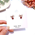 Chic Heart Bow Silver Earrings Aurexia off