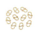 20Pcs Stainless Steel Gold Color S M Shape End Clasps Hooks Chain Connectors For Bracelet Necklace DIY Jewelry Making Supplies Aurexia off