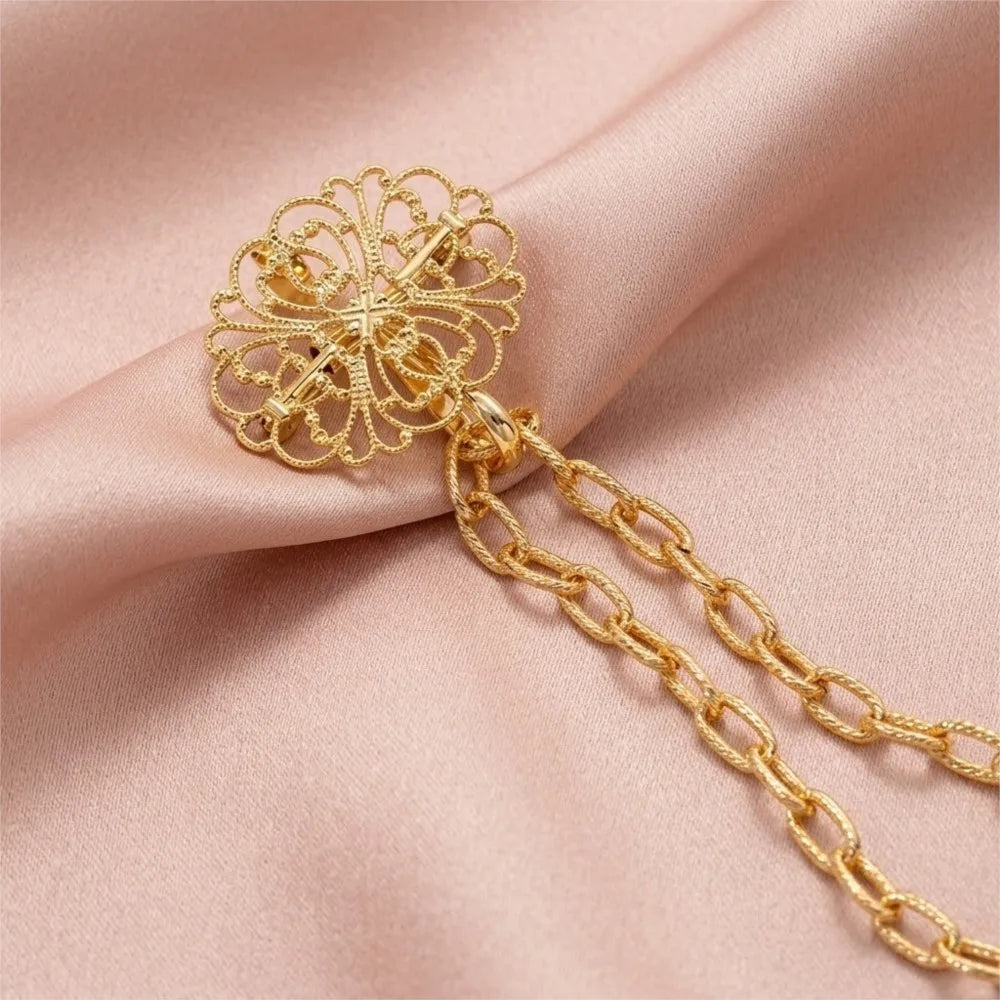 2pcs 14K Brass Vertical Pin to Pendant Brooch Necklace Keychain Converters Tube Design with Bail Convert for DIY Jewelry Making Aurexia off