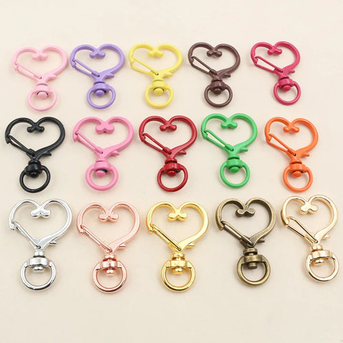 10pcs 35x24mm Heart Snap Hook Trigger Lobaster Clasp Clips Buckles For Keychain DIY Jewelry Making Accessories Findings Aurexia off