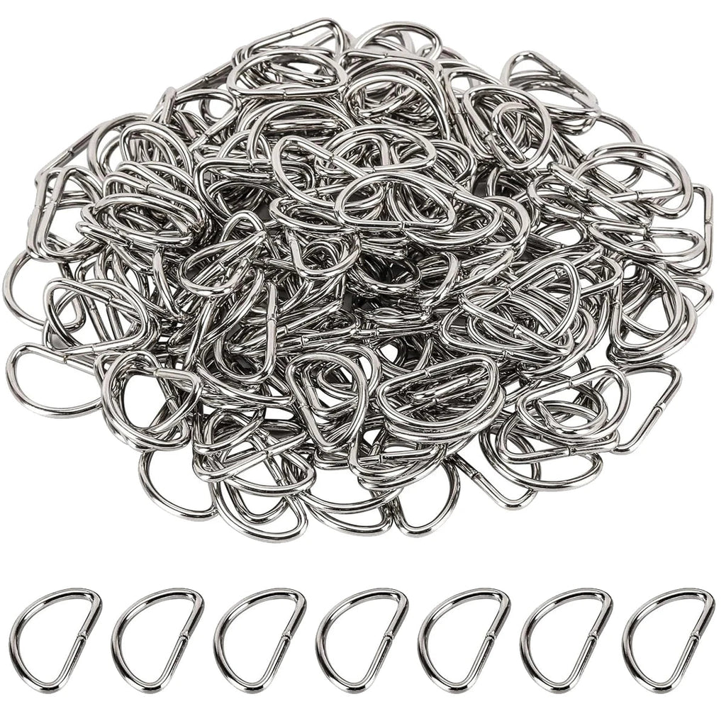 30/60/100Pcs D-ring buckle stainless steel semi-circular D-ring adjustable hardware bag belt process DIY accessories Aurexia off