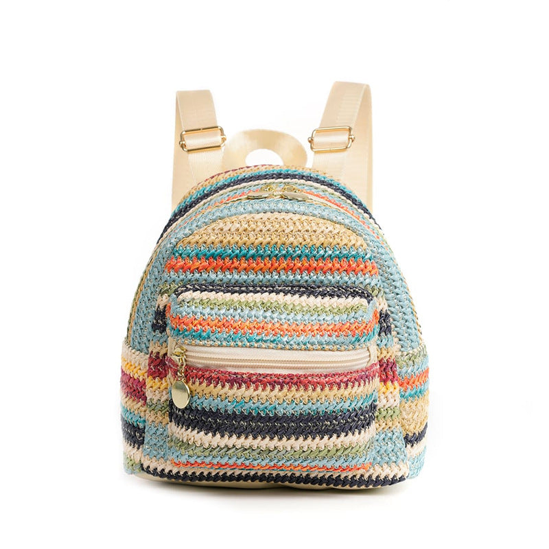 Chic Women's Woven Straw Backpack Aurexia off