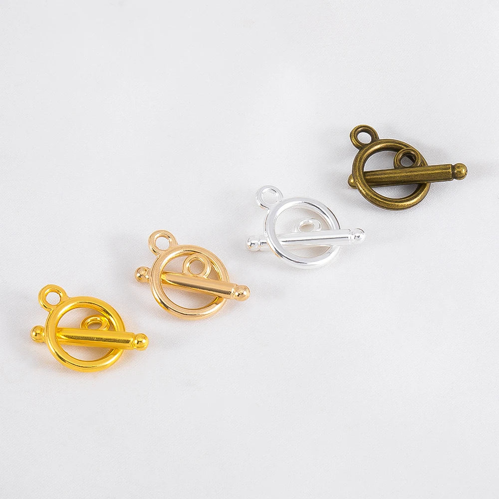 10Sets/lot Metal OT Clasps Connectors for Bracelet Necklace DIY Toggle Clasps Buckle Jewelry Making Supplies Connector Aurexia off