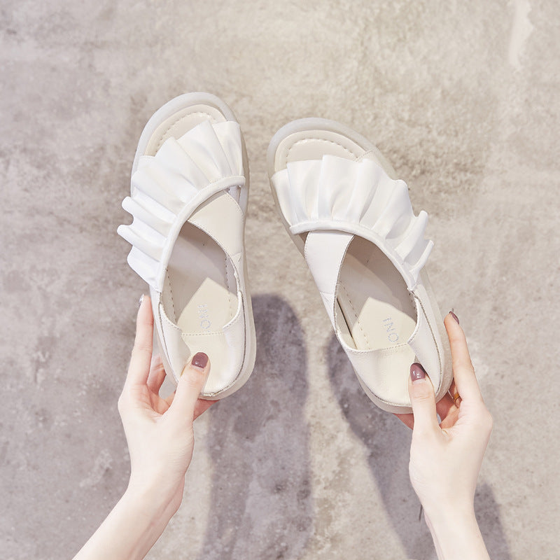 Summer Fairy Style Flat Shoes for Pregnant Women Aurexia off