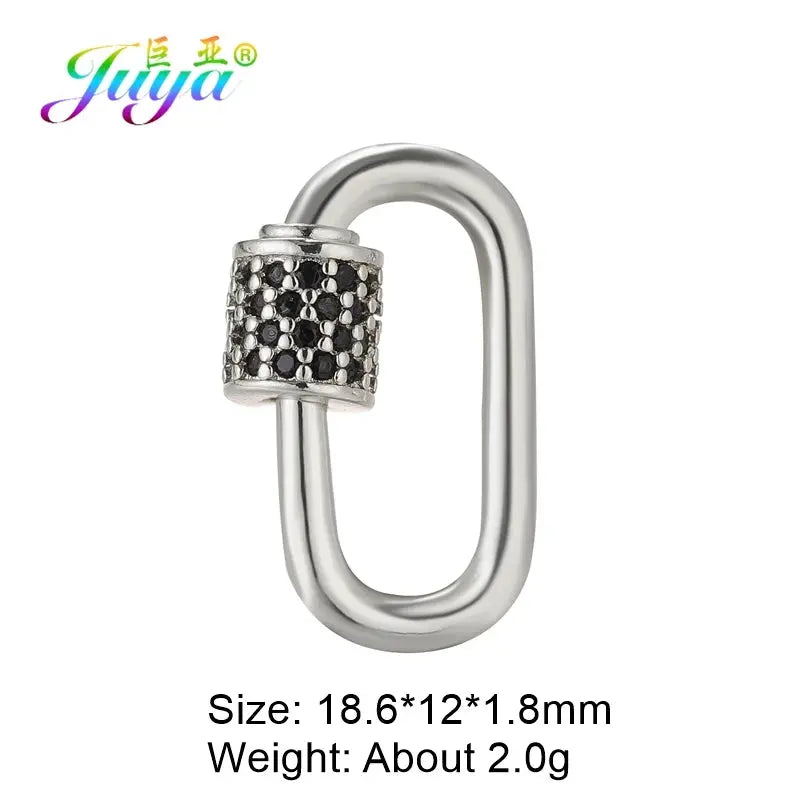 Juya DIY Decoration Carabiner Fastener Spring Lobster Screw Locket Clasps Accessories For Keychain Necklace Making Aurexia off
