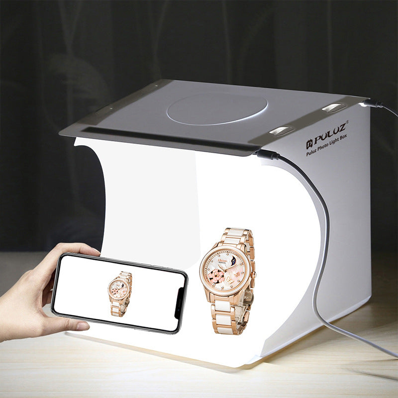 Portable Folding LED Photography Studio with Mini Light Box Aurexia off