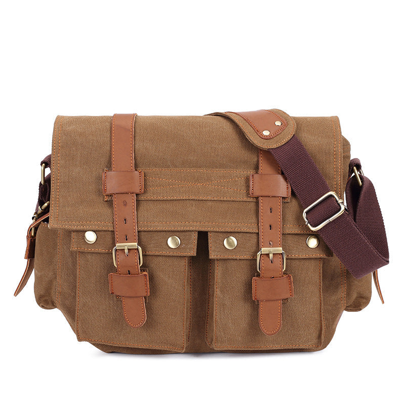 Men's Canvas Shoulder Bag, Business Crossbody Bag Aurexia off