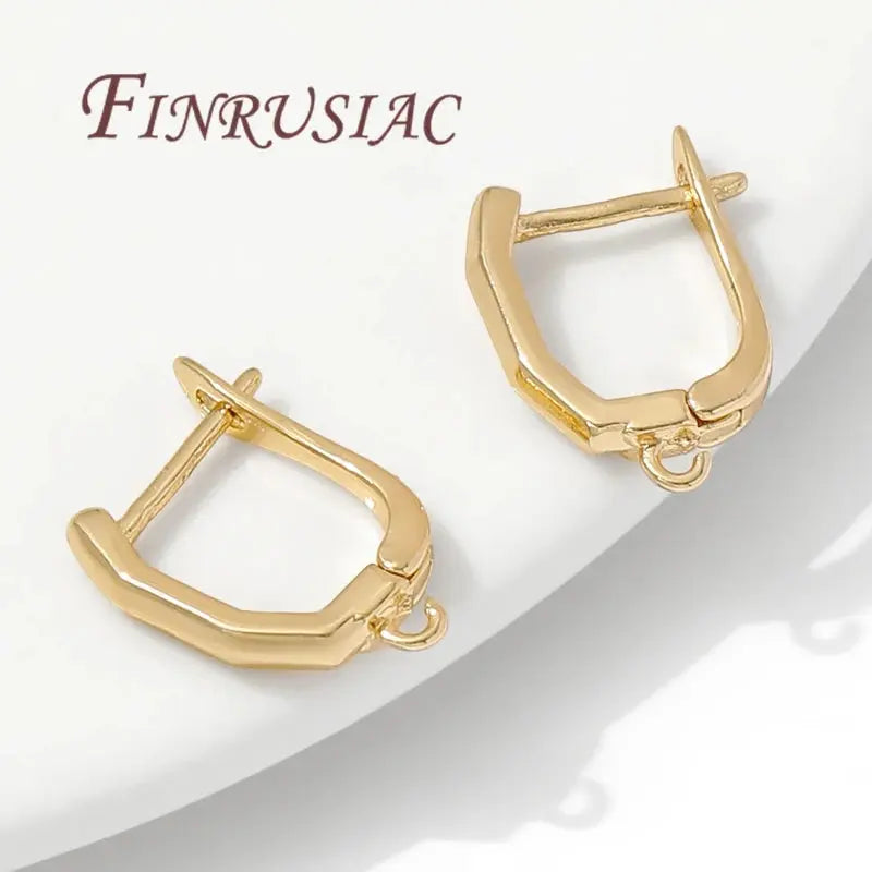 18K Gold Plated Earwires Earrings Fixtures Basic Fasteners For Earrings,Anti-Allergy Earring Hooks Clasps Jewelry Accessories Aurexia off
