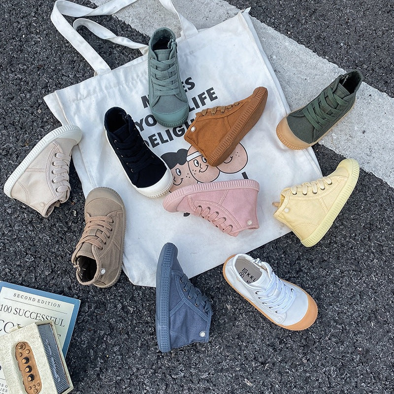 Autumn Winter Trendy High-Top Canvas Shoes for Boys Aurexia off