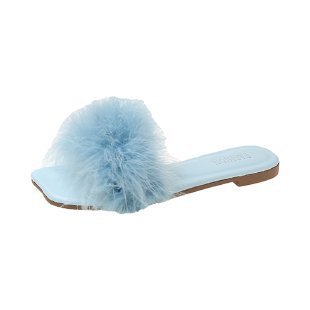 Women's Summer Fashion Flat Fur Slippers Aurexia off