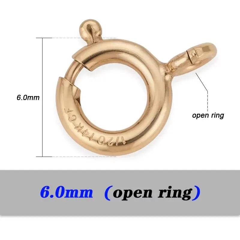 14K Gold Filled Spring Ring Clasps Hooks Bulk Wholesale Supplies for Bracelets Necklace Making Handmade Jewelry Findings Aurexia off