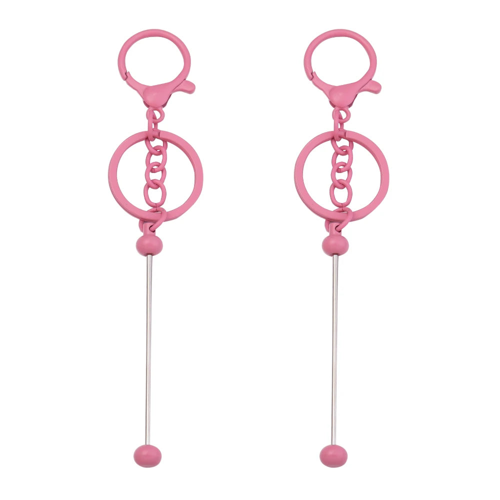 2pcs Beadable Keychains Colorful Metal Lobster Clasp Keyring Pendant For Making Jewelry DIY Keychain Bags Decoration Accessories Aurexia off