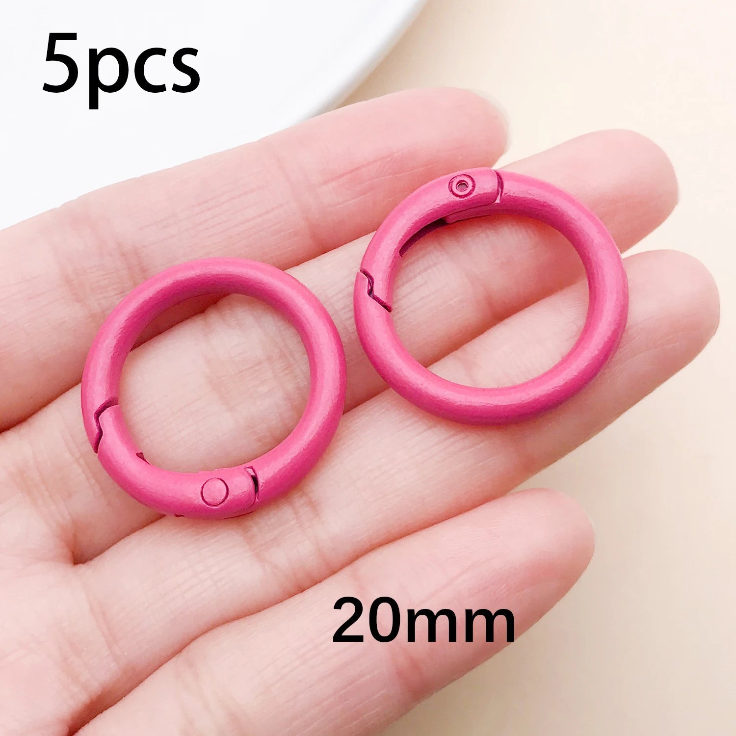 20mm Candy-Colored Spring Clasps, Spring Rings for Keychain Accessories, DIY Findings, Baked Enamel Split Rings, Round Ring Aurexia off