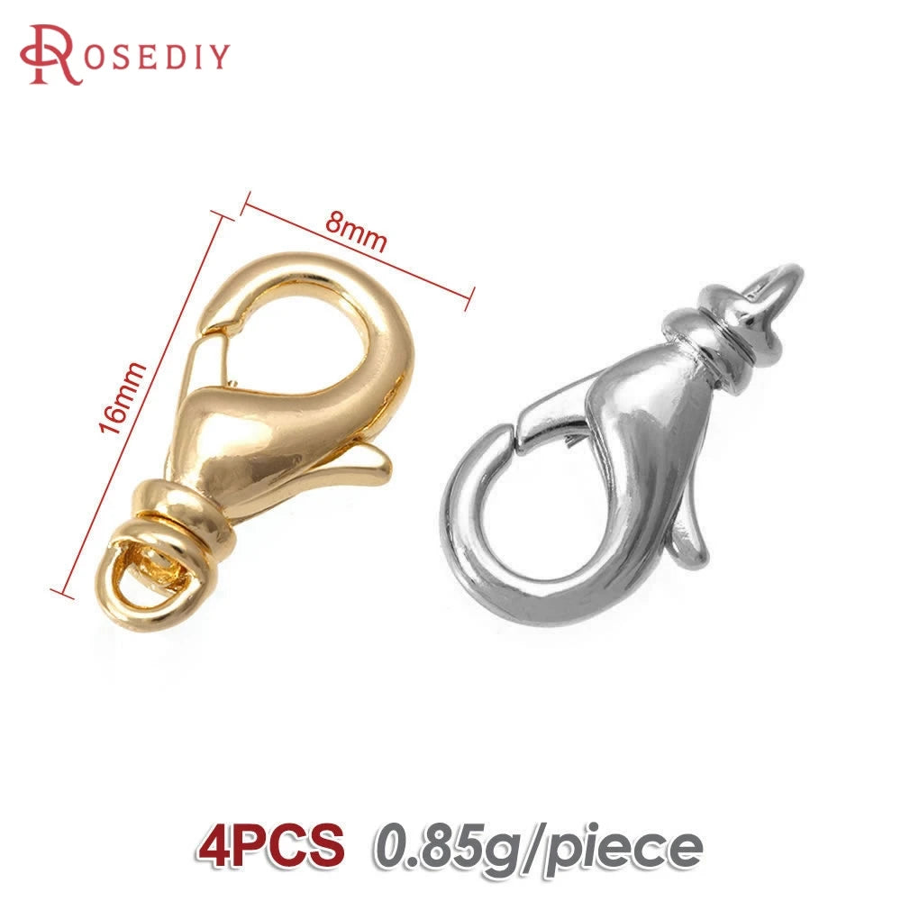 18K Gold Color Brass Rotatable Lobster Clasps Connect Clasps Jewelry Necklaces Bracelets Making Diy Findings Accessories Aurexia off