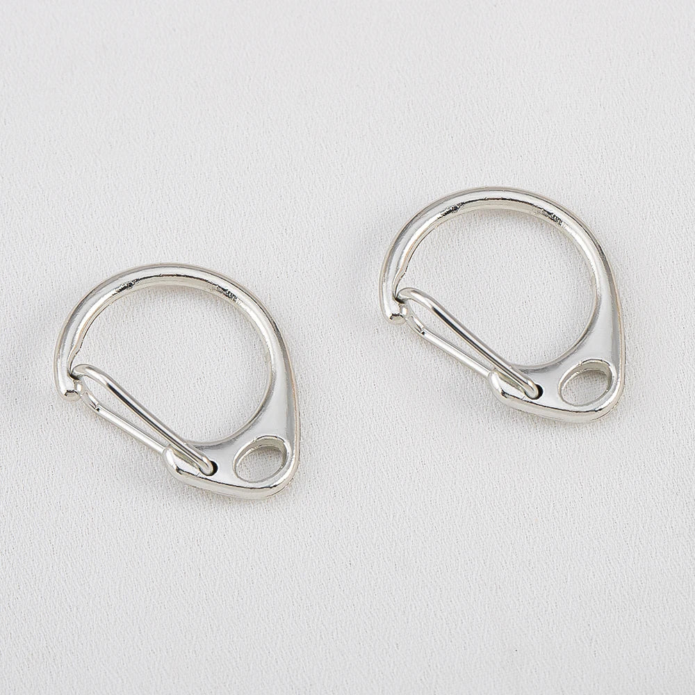10pcs C-Shaped Spring Snap Alloy Lobster Clasps Keychain Hooks Pendant Connectors for DIY Key Chain Making Accessories Aurexia off