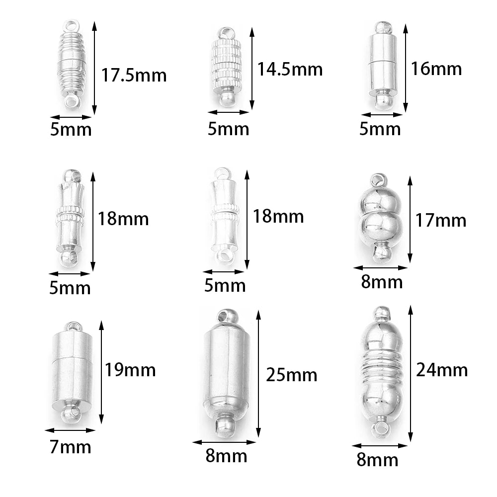 5pcs/lot Strong Magnetic Clasps Copper Plated Magnet End Clasp Connectors For Jewelry Making DIY Leather Cord Bracelets Necklace Aurexia off