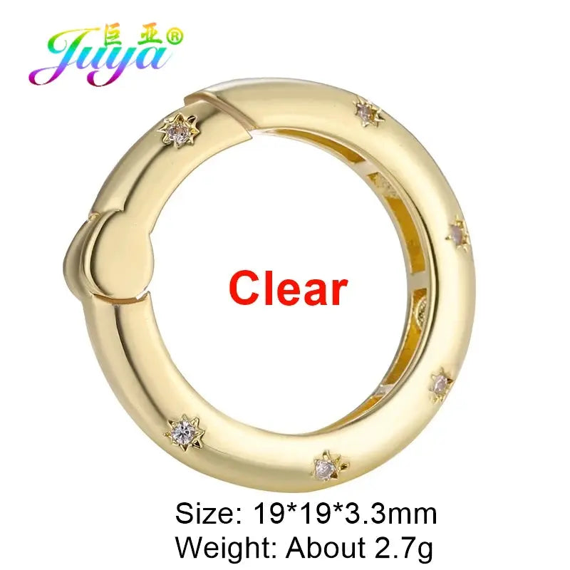 Juya DIY Decoration Carabiner Fastener Spring Lobster Screw Locket Clasps Accessories For Keychain Necklace Making Aurexia off